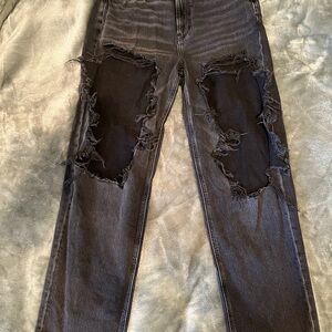 American Eagle Distressed Black Denim Jeans